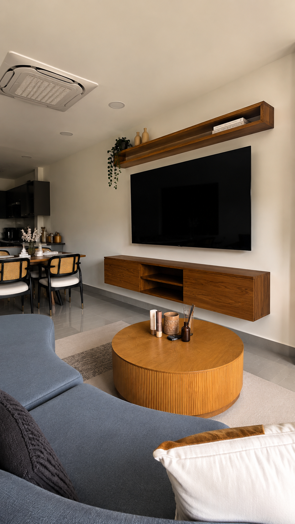 Mueble flotante con repisa